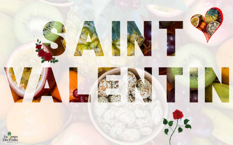 Corbeille de fruits Saint Valentin Bordeaux