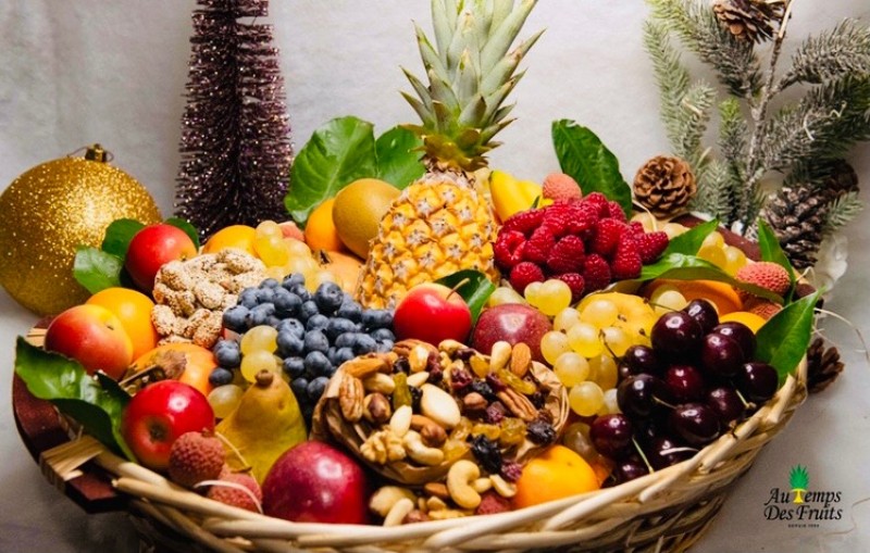 Notre “grande fête” de fruits exclusivement composé de fruits venu d’une agriculture responsable (Fruits exotiques, de saisons et secs) -79€